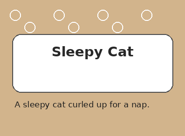 A sleepy cat curled up for a nap.