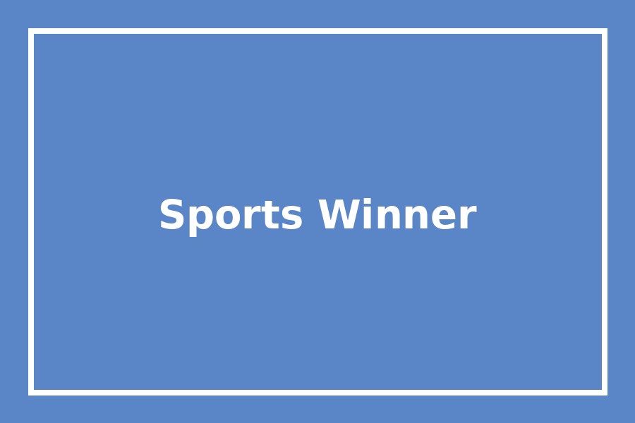 Past sports category winner Past winning sports photograph with blue background